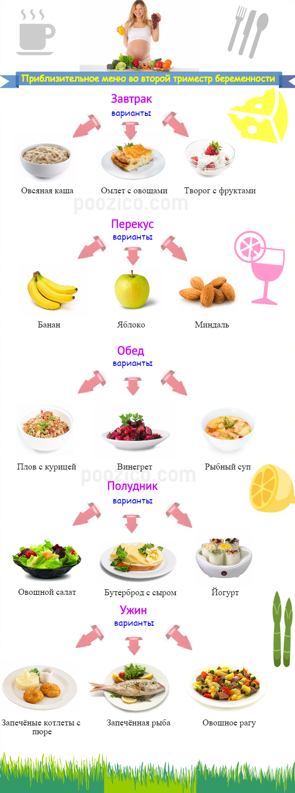 Диета Во Время Беременности 2 Триместр Меню